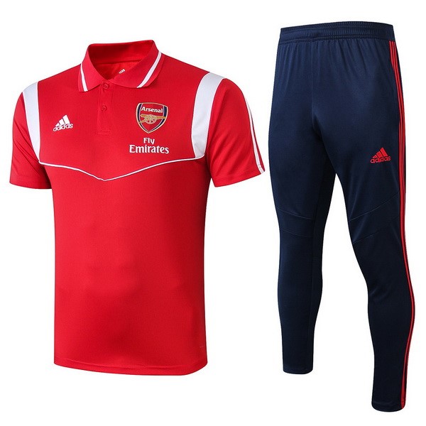 Polo Arsenal Conjunto Completo 2019 2020 Rojo Blanco